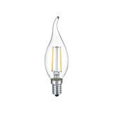 Lamppu LED E14 filament liekkikupu 2W 250 lm 2700K