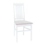 Sanna koivuinen tuoli valkoinen/Castel 15 beige