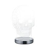 Trio Skull led pöytävalaisin kromi